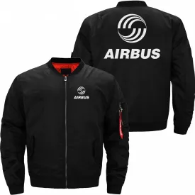 AIRBUS LOGO BOMBER FLIGHT AVIATOR JACKET
