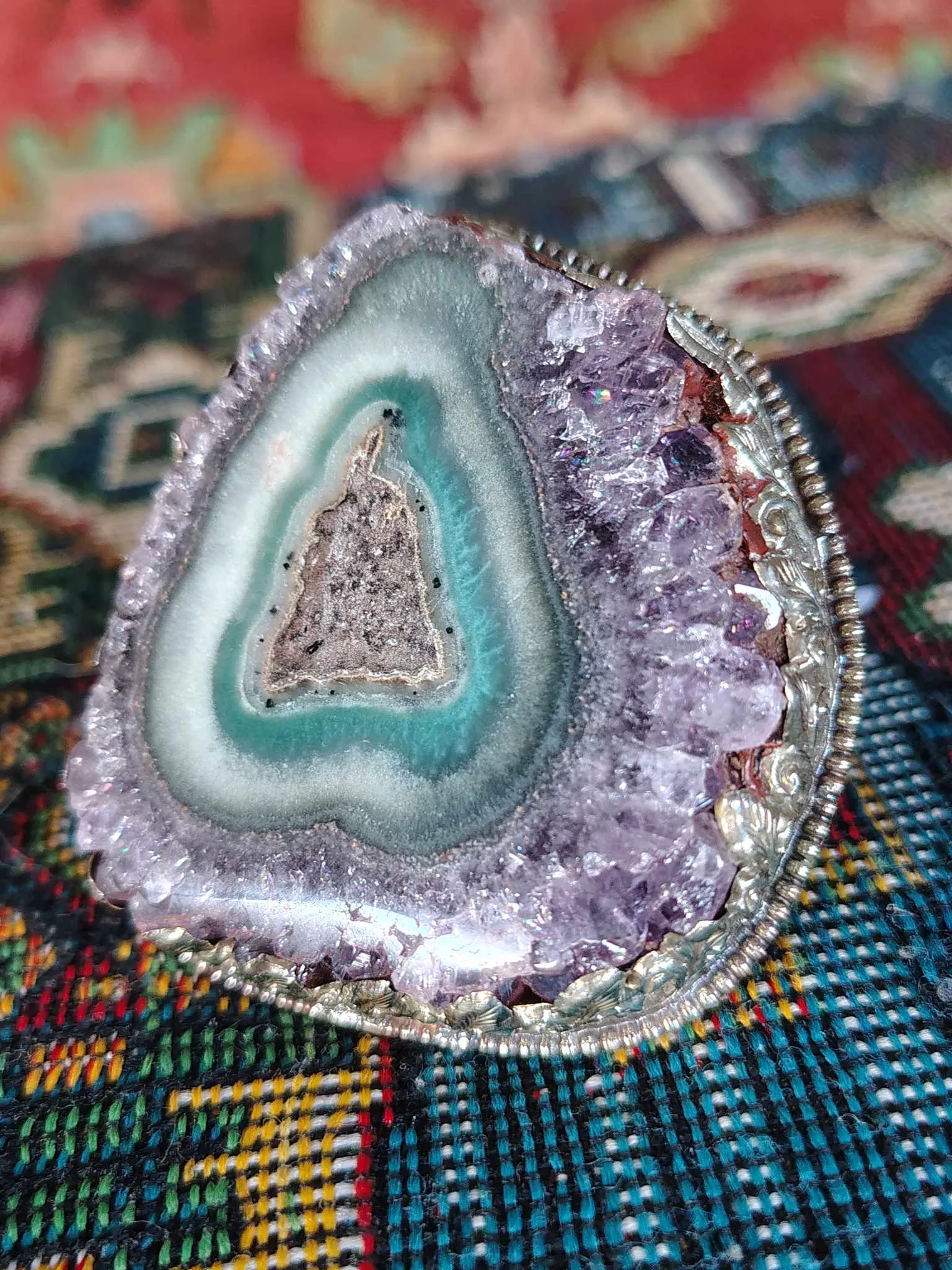 Amethyst Geode Ring