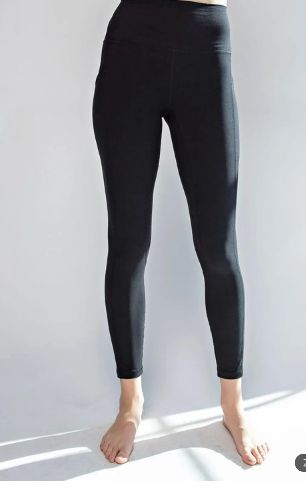 Black Yoga Stitch pocket Leggings