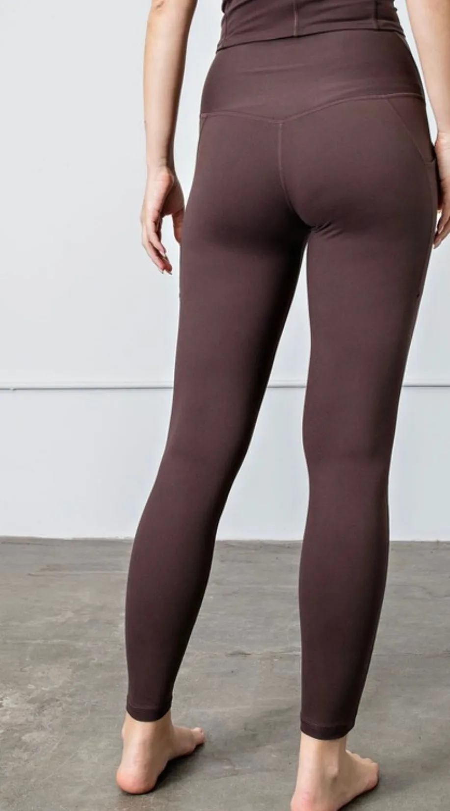 Black Yoga Stitch pocket Leggings