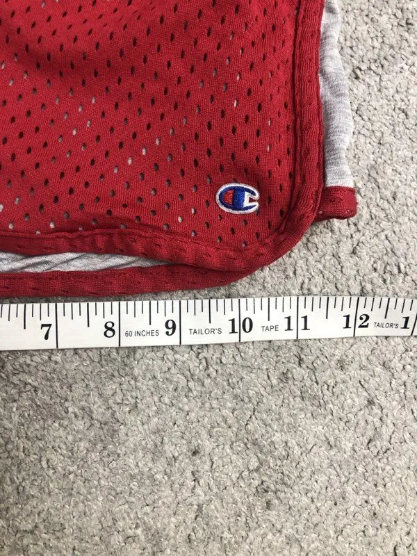 Champion Shorts Womens Medium Red Athleticwear Running Training Sports Logo