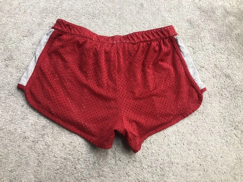 Champion Shorts Womens Medium Red Athleticwear Running Training Sports Logo