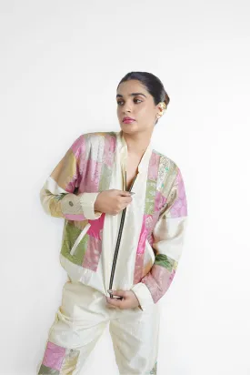 Cheri Upcycled Silk Unisex Bomber Jacket