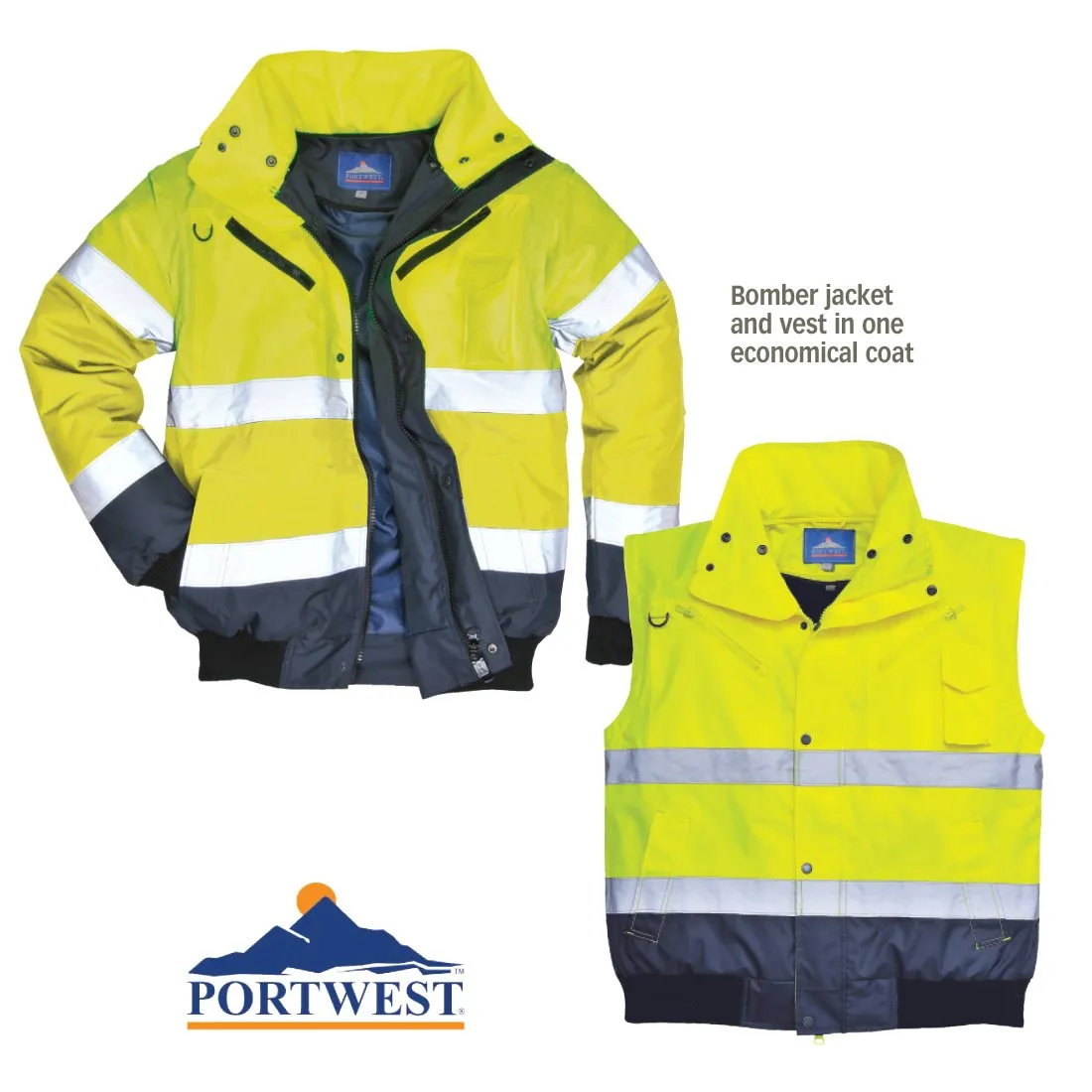 Classic 3-In-1 Bomber Jacket - Lime - Large