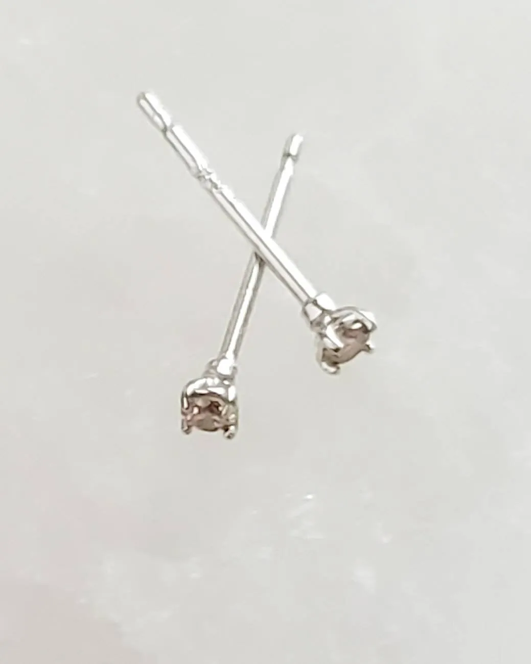 Dainty Diamond Studs in 14k Gold