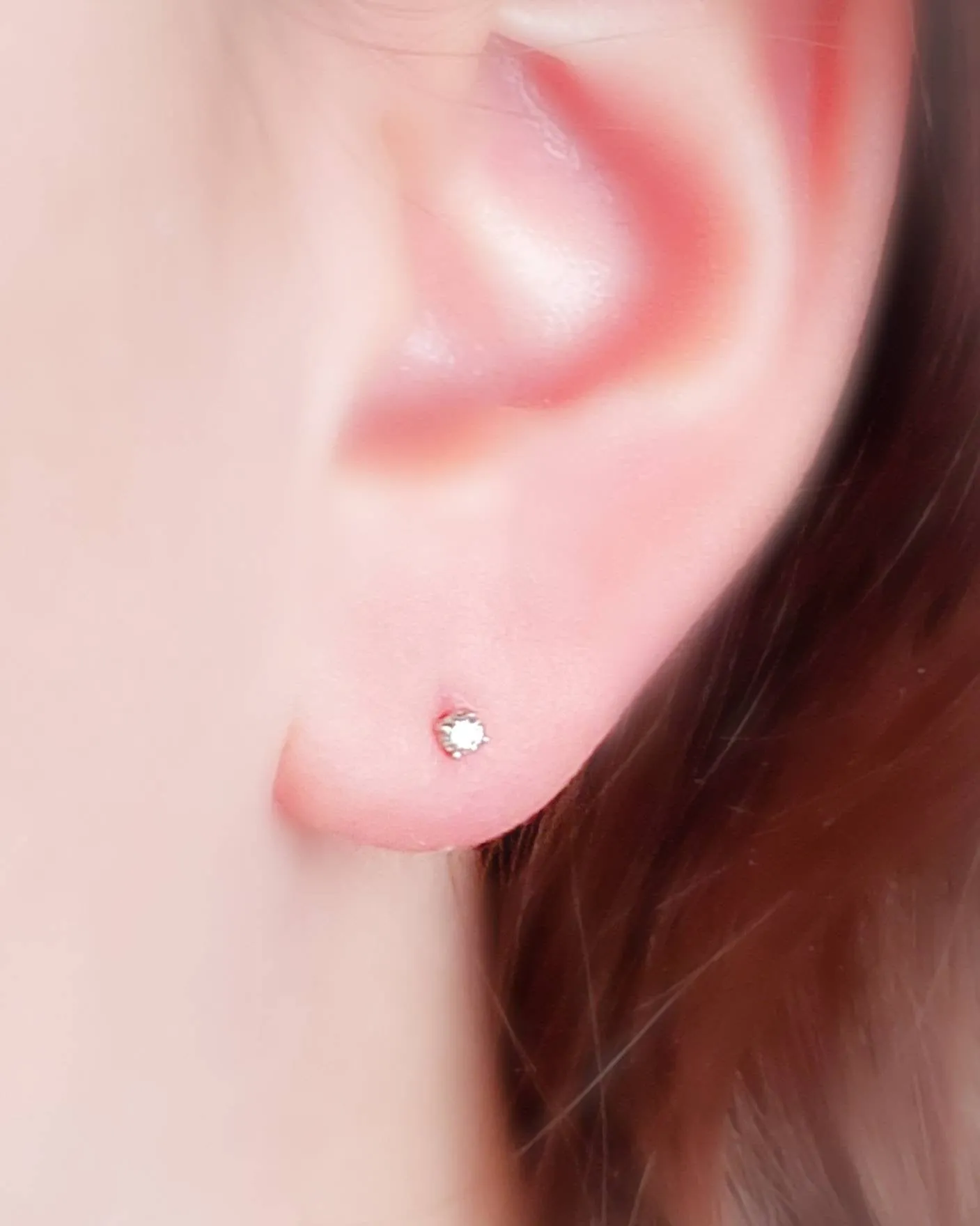 Dainty Diamond Studs in 14k Gold