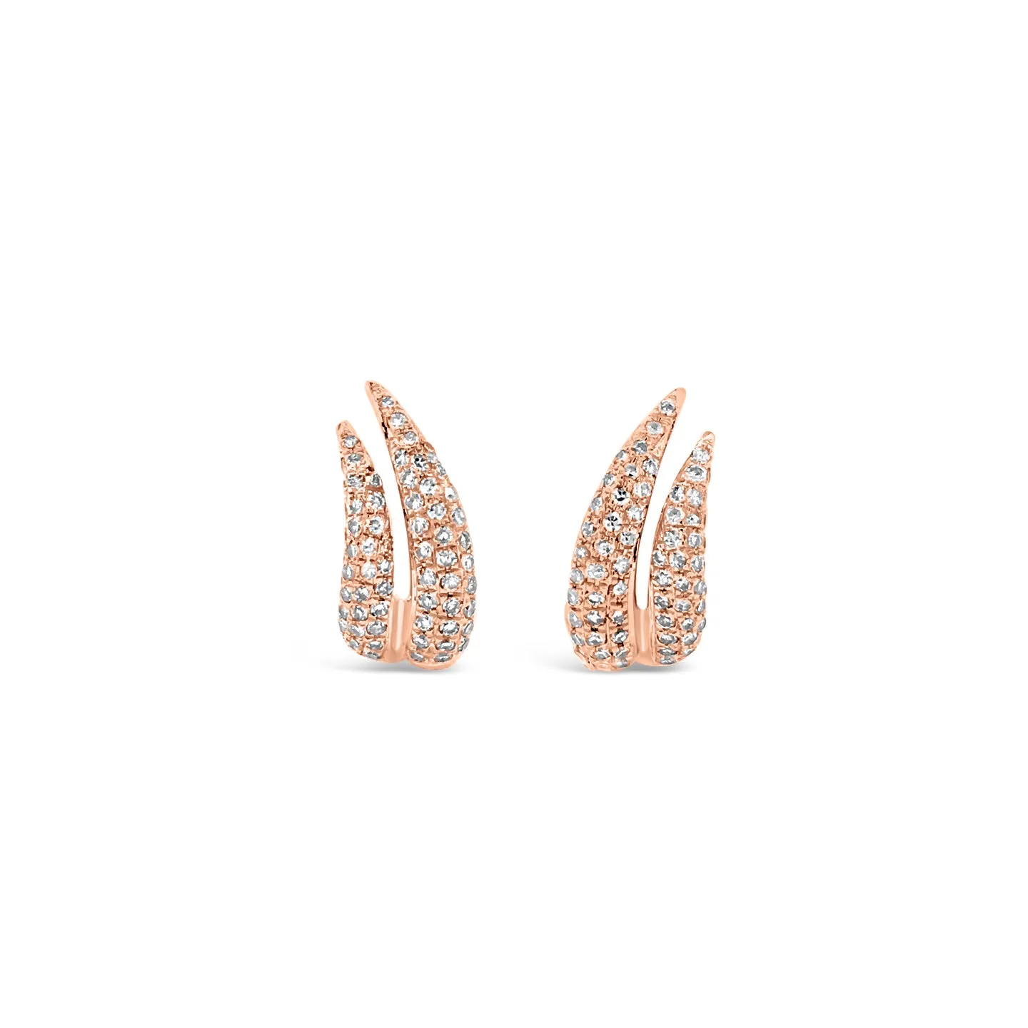 Diamond Claw Stud Earrings