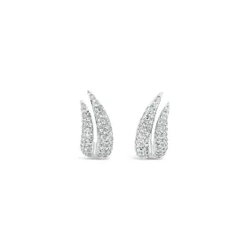 Diamond Claw Stud Earrings