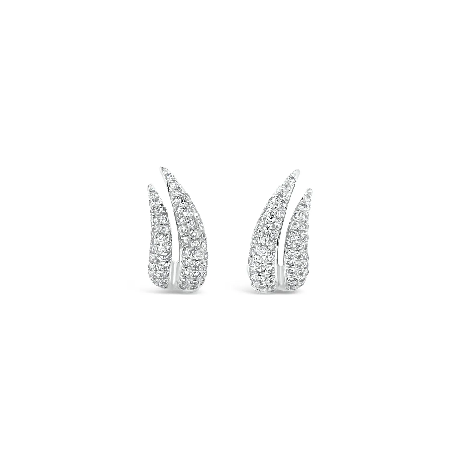 Diamond Claw Stud Earrings