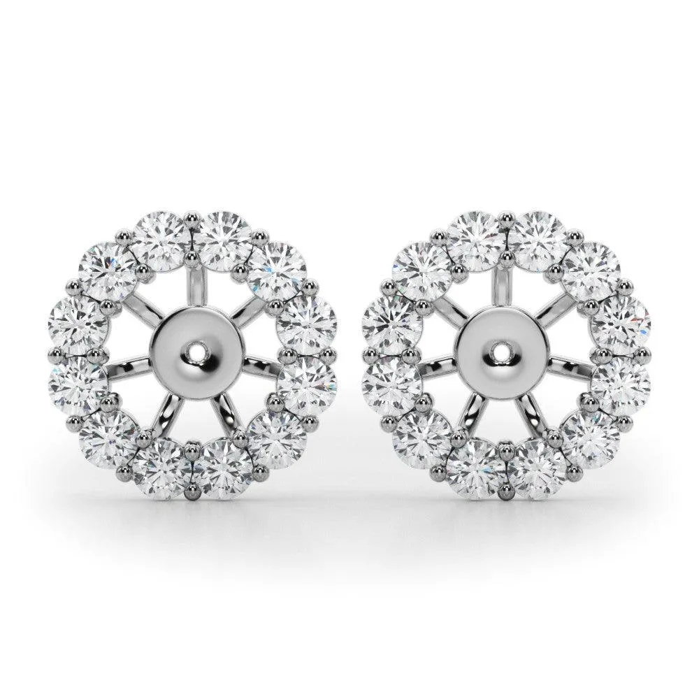 Diamond Earstud Jacket for 1.00ct Ear Stud (2.00ct Total)