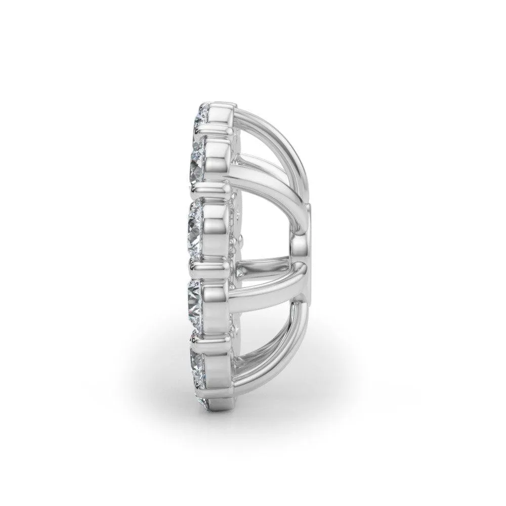 Diamond Earstud Jacket for 1.00ct Ear Stud (2.00ct Total)