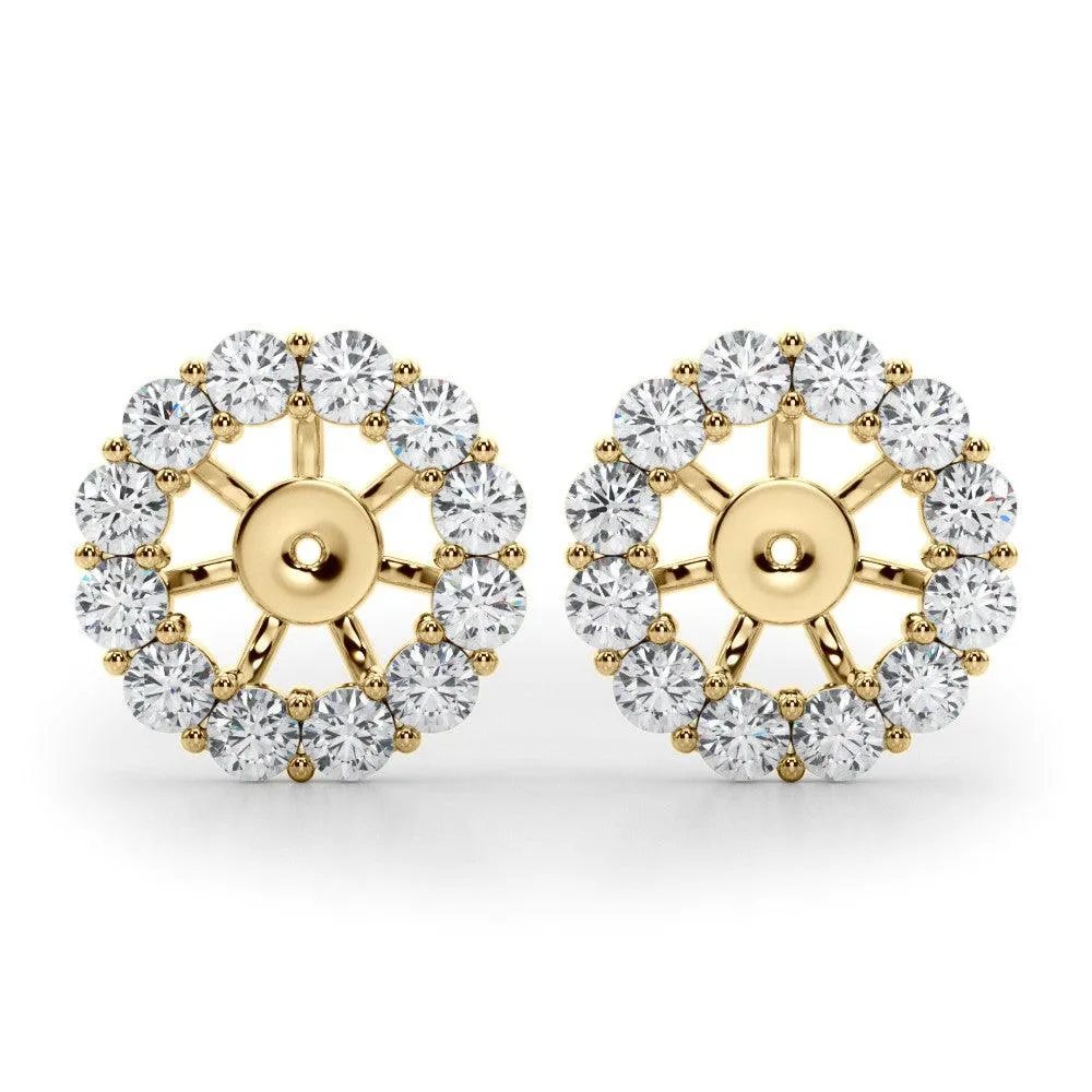 Diamond Earstud Jacket for 1.00ct Ear Stud (2.00ct Total)
