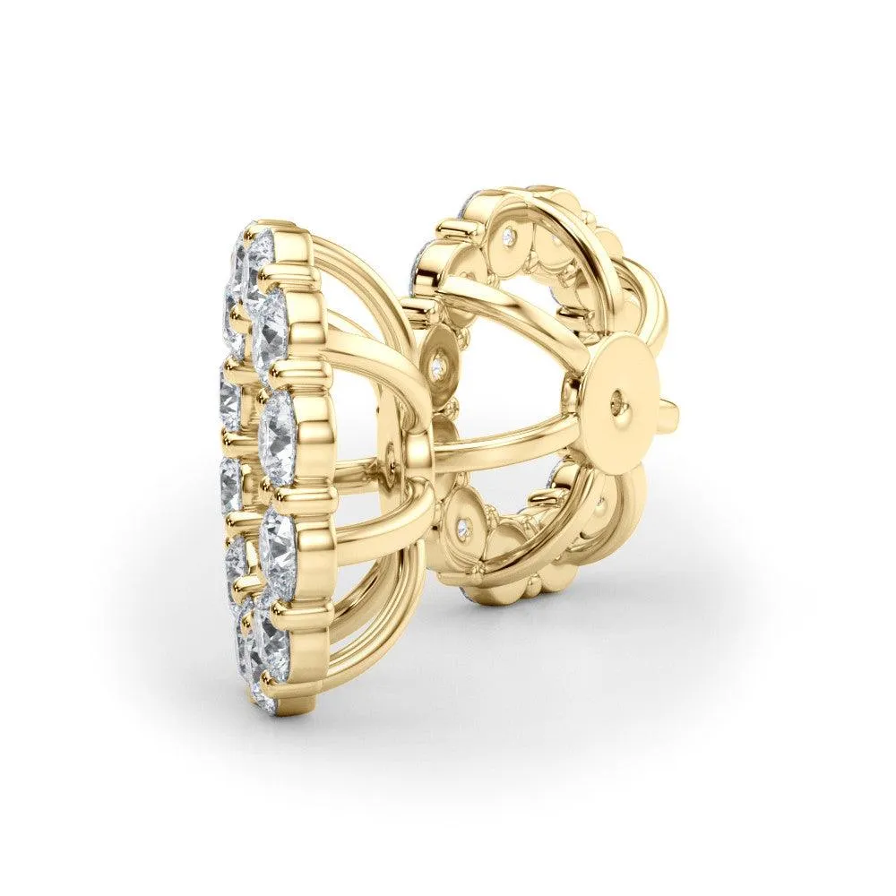 Diamond Earstud Jacket for 1.00ct Ear Stud (2.00ct Total)