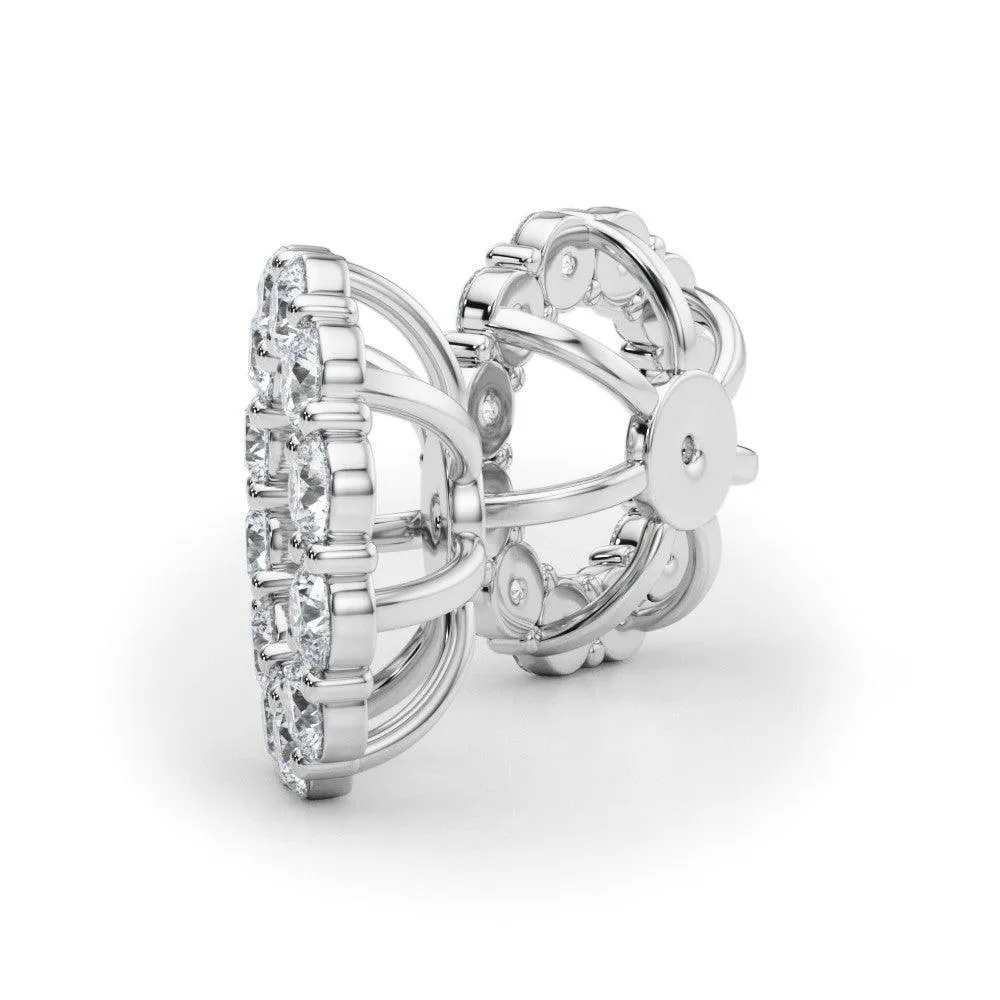 Diamond Earstud Jacket for 1.00ct Ear Stud (2.00ct Total)