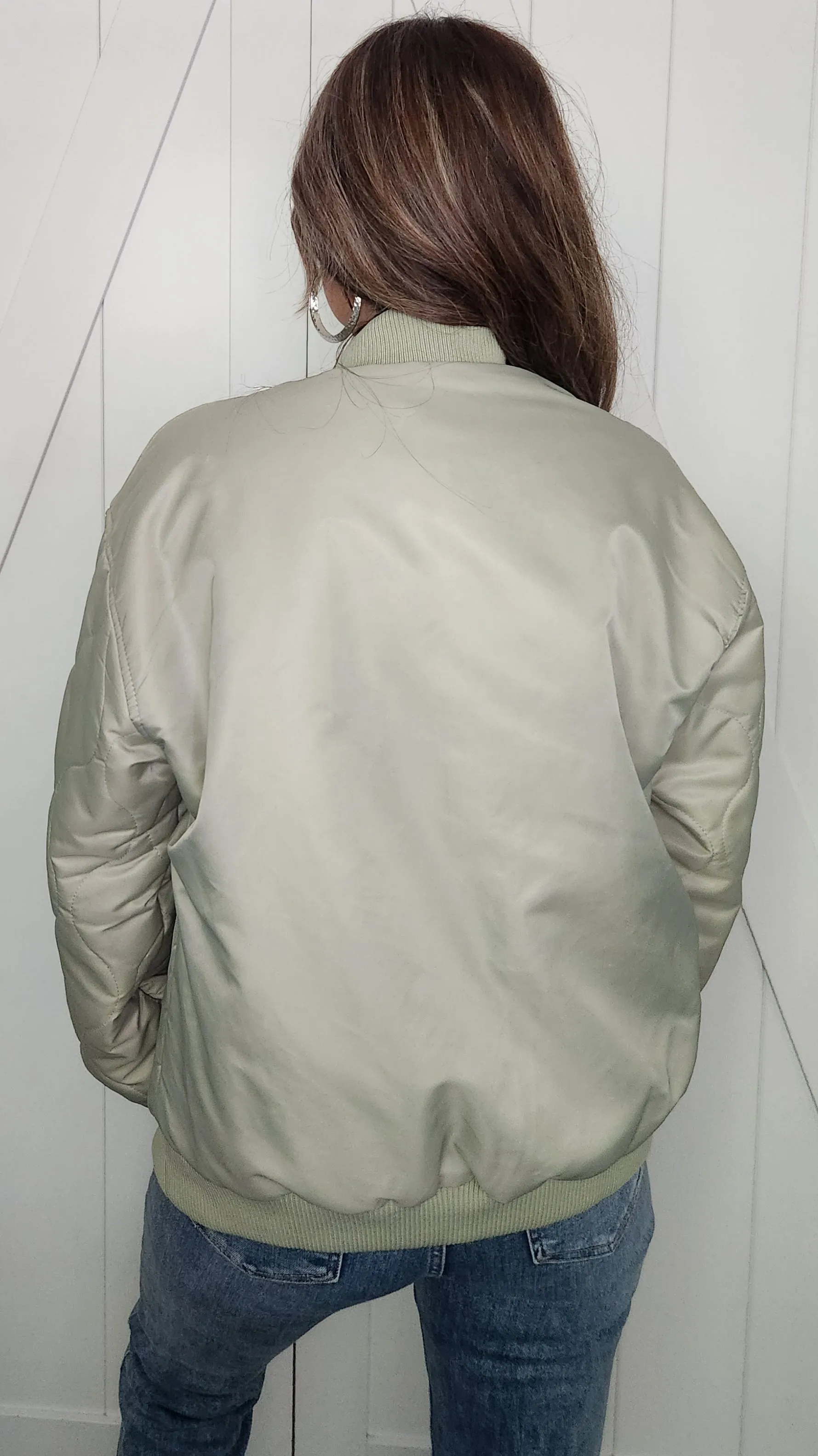 Did It Right With This Bomber Jacket- Sage
