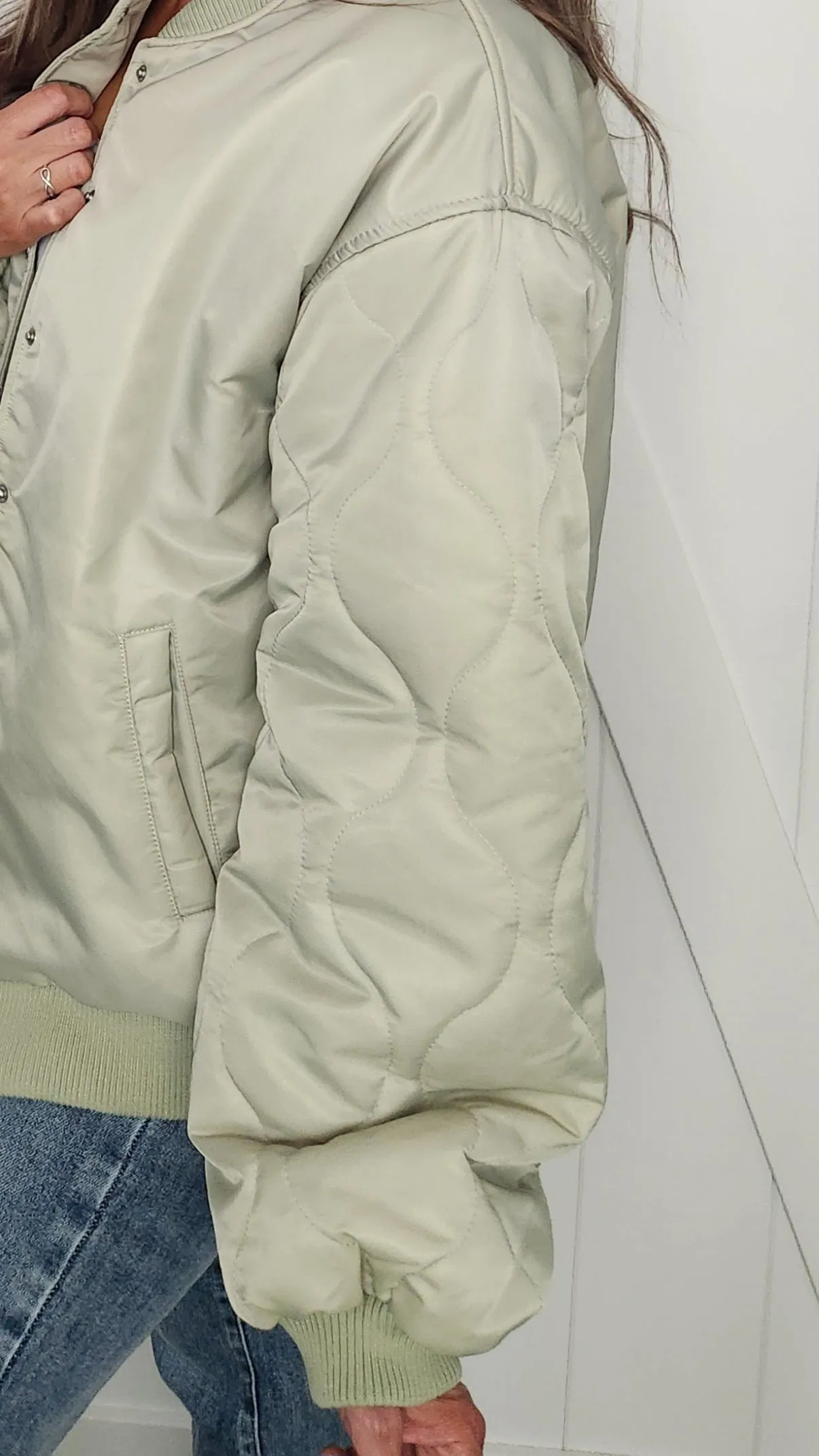 Did It Right With This Bomber Jacket- Sage