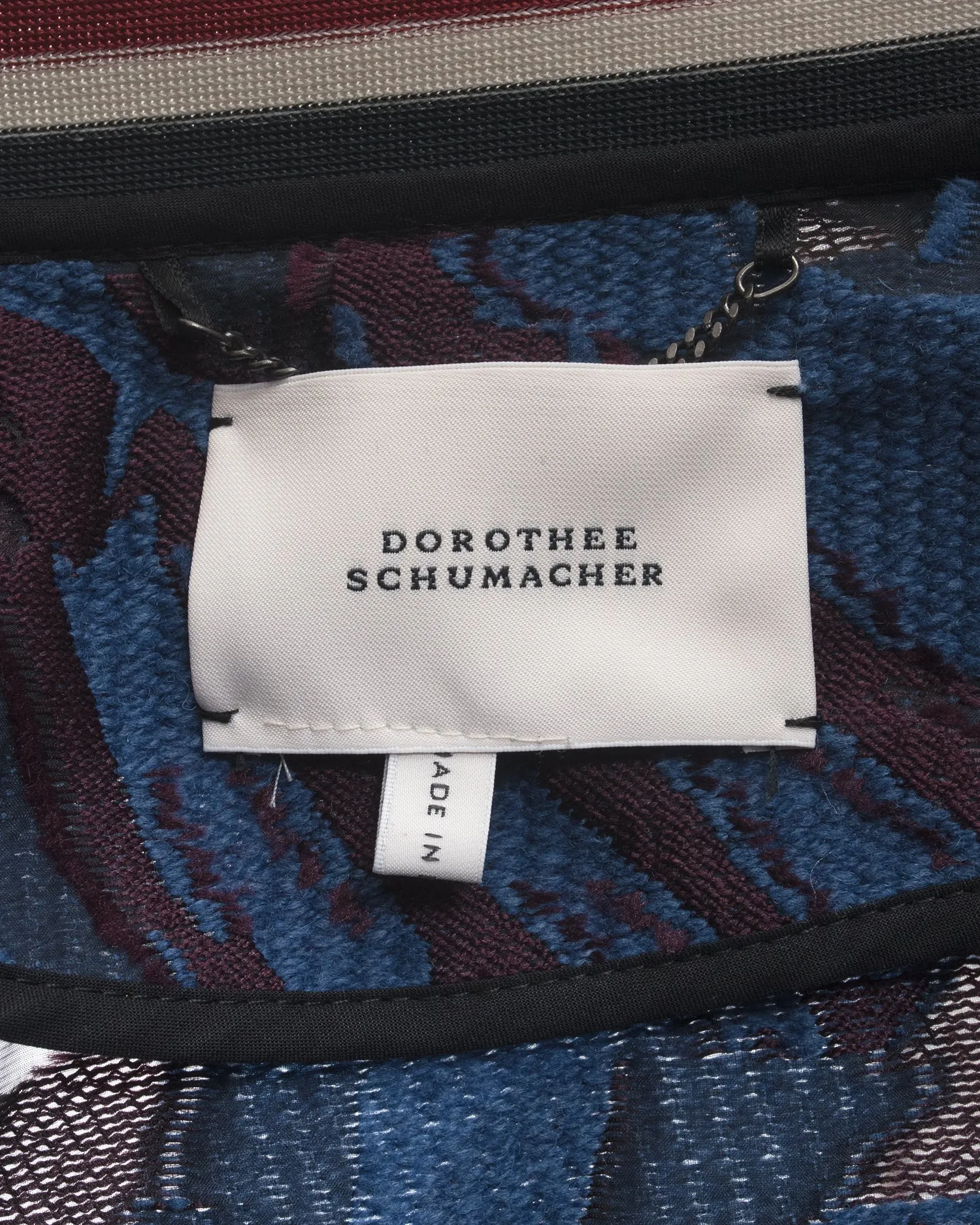Dorothee Schumacher Blue Purple and Sheer Bomber Jacket - M
