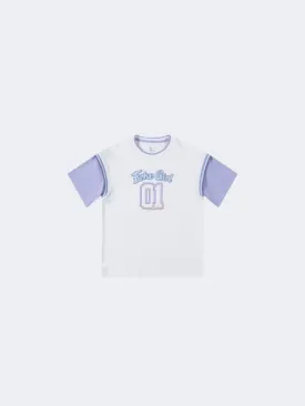 Erke Kids-Girls Training Neck T-Shirt White