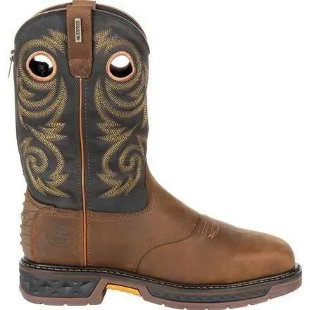 Georgia Men's Carbo-Tec LT 11" Steel Toe Waterproof Western Work Boot -Brown- GB00267