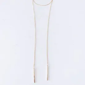 Gold Chain Bar Drops Choker