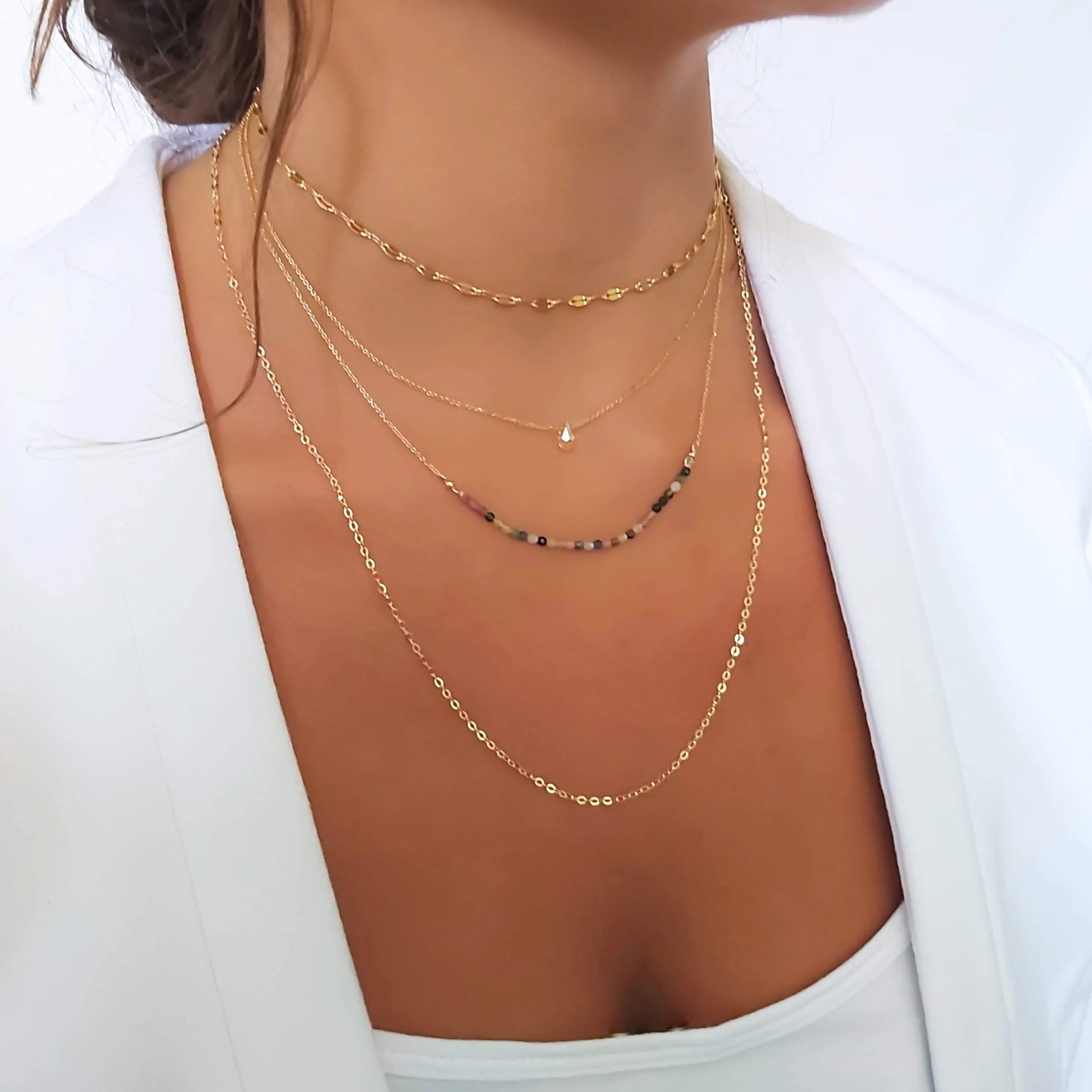 Gold Swarovski Bead Choker