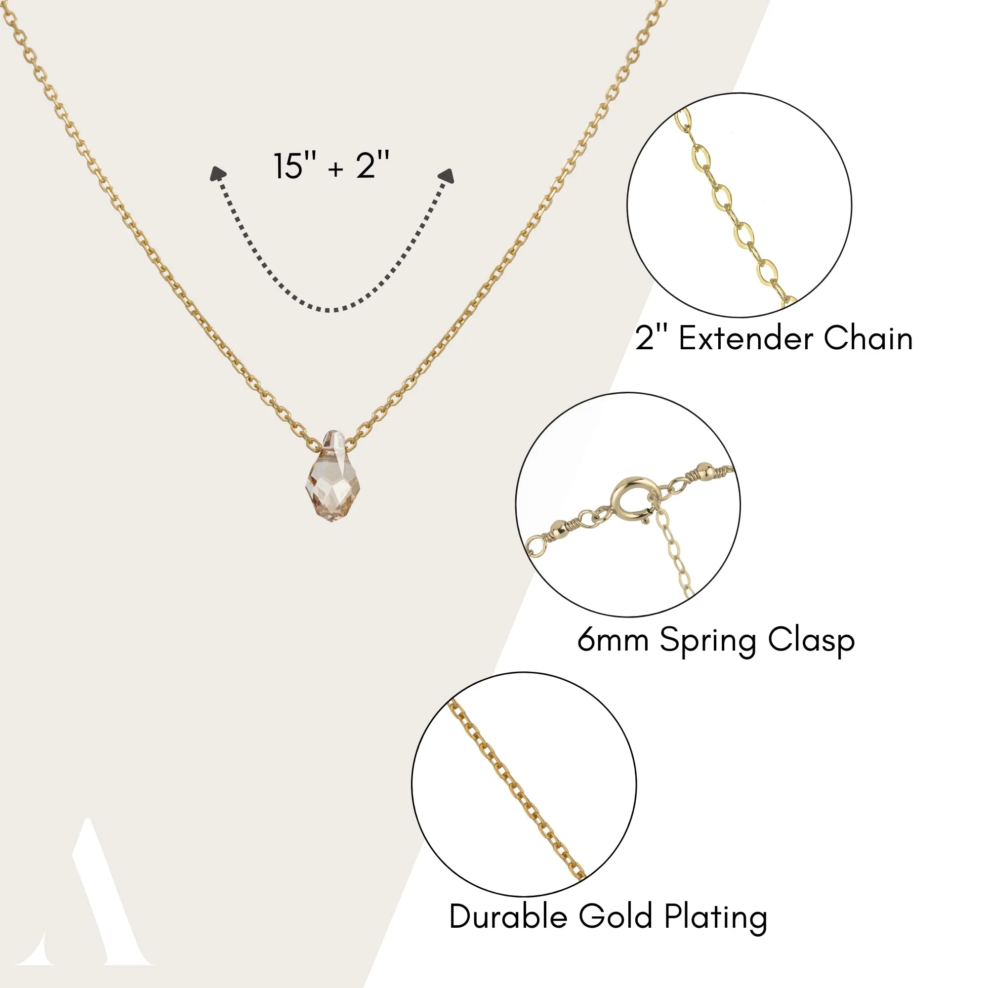 Gold Swarovski Bead Choker