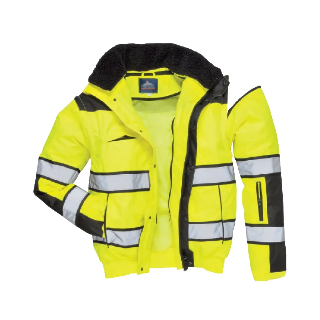 High Contrast 3-In-1 Bomber Jacket - Lime - 2X