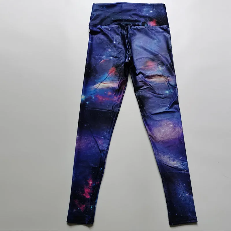 High Elastic Abstract Pattern High Waist Yoga Leggings - GlamzLife