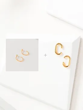 Huggie and Cuff Set | Minimal Ear Stack Set