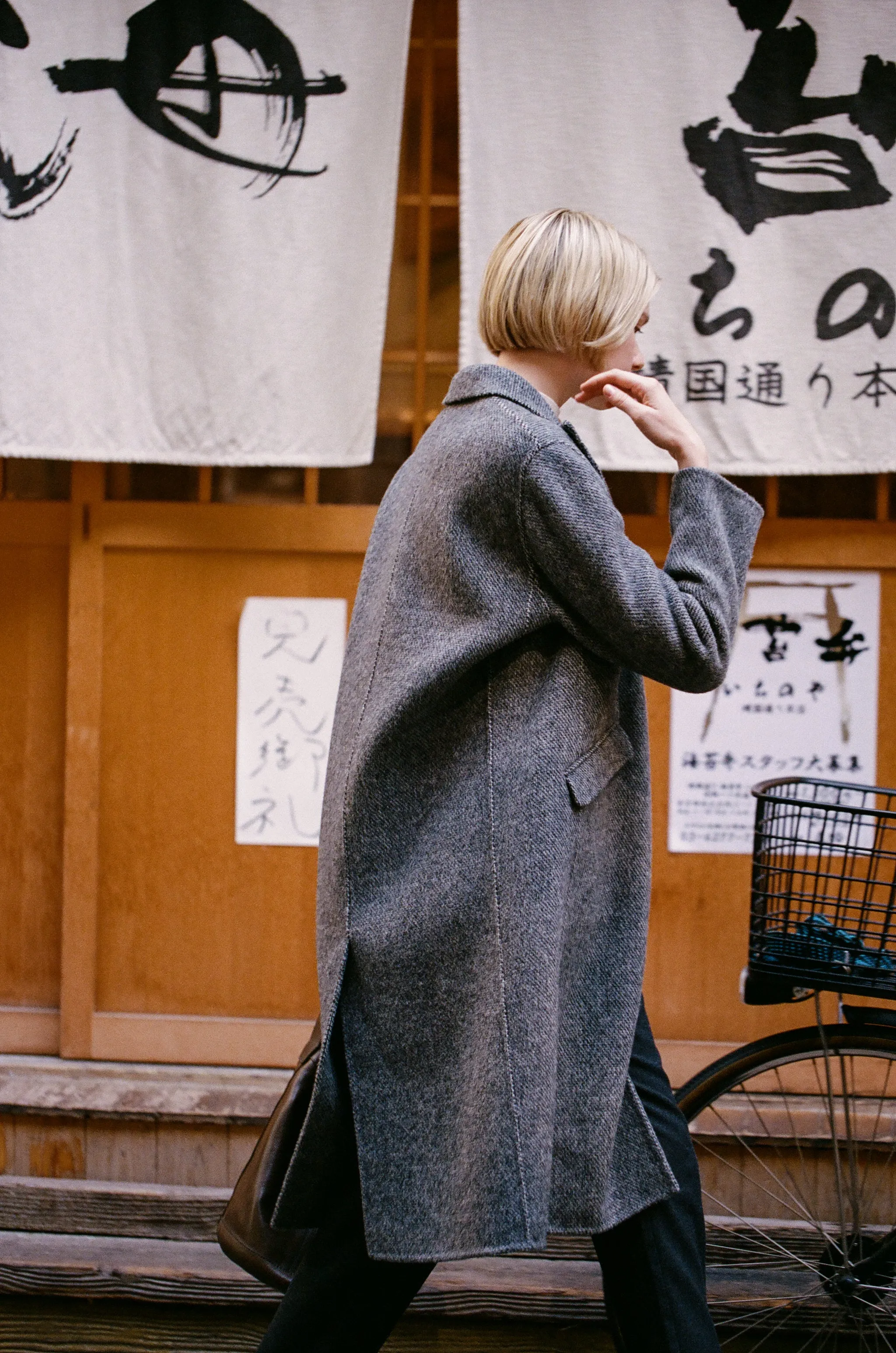 Indi & Cold | Loden Oversized Coat - Grey