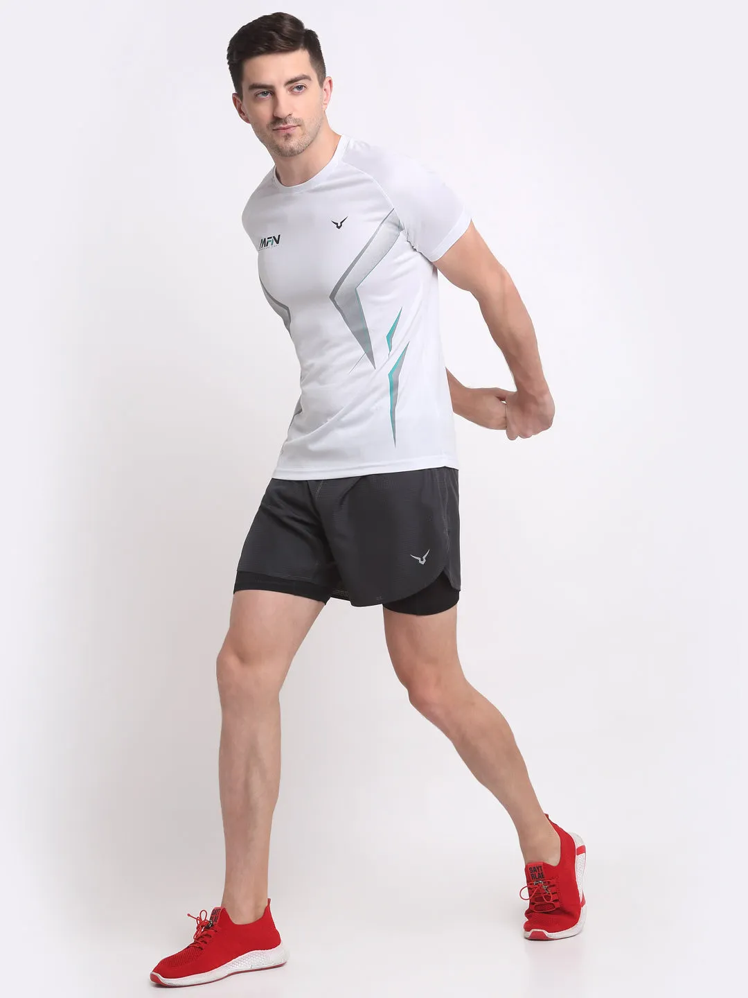 Invincible Men's Double Layered Long Distance Running Shorts