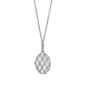 Isola Large Pendulum Pendant Necklace with Mother of Pearl