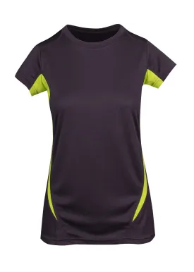 Ladies Accelerator Training T-Shirt - Charcoal/Lime