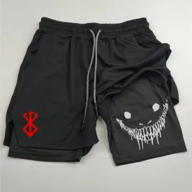 Men's 2-in-1 Quick Dry Running Shorts Fitness Gym