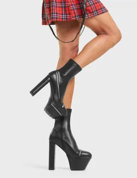 No Chance Platform Ankle Boots