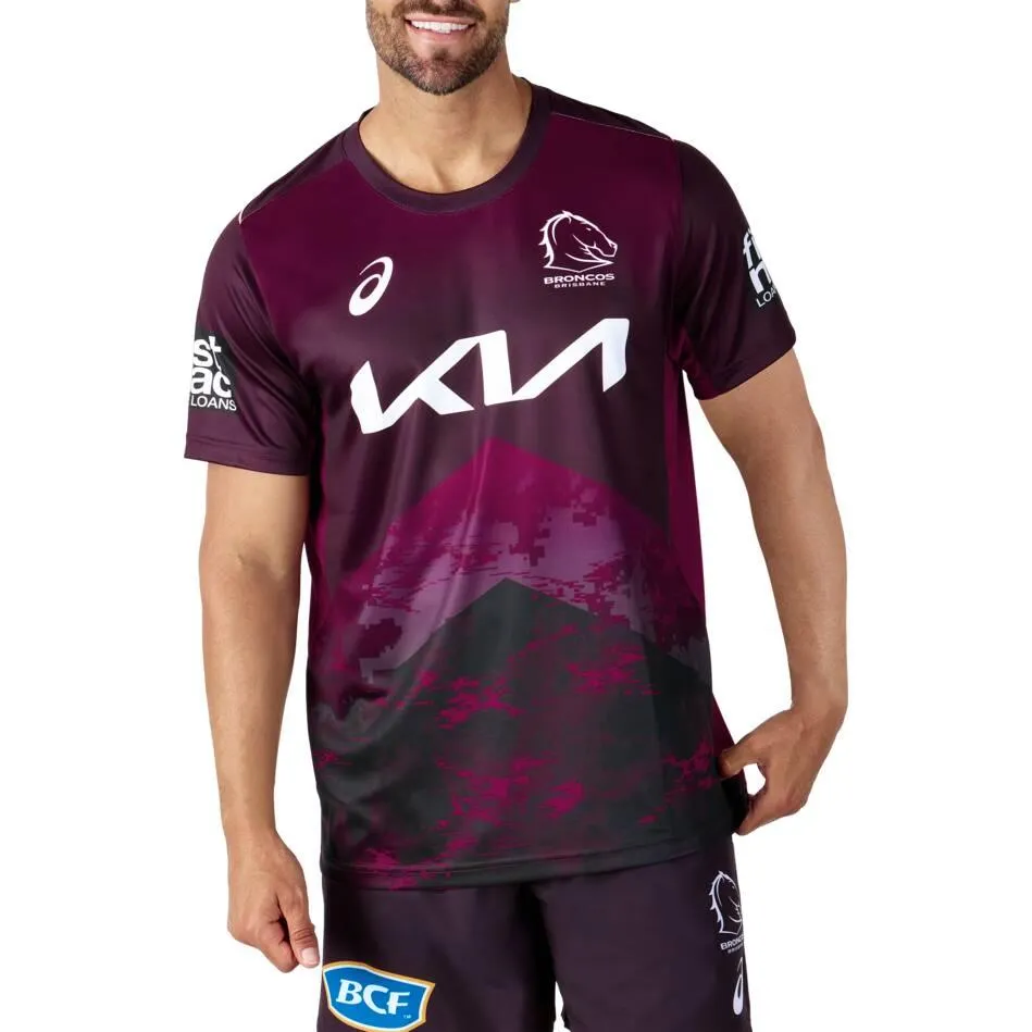 NRL 2024 Training Tee - Brisbane Broncos - T-Shirt - Rugby League