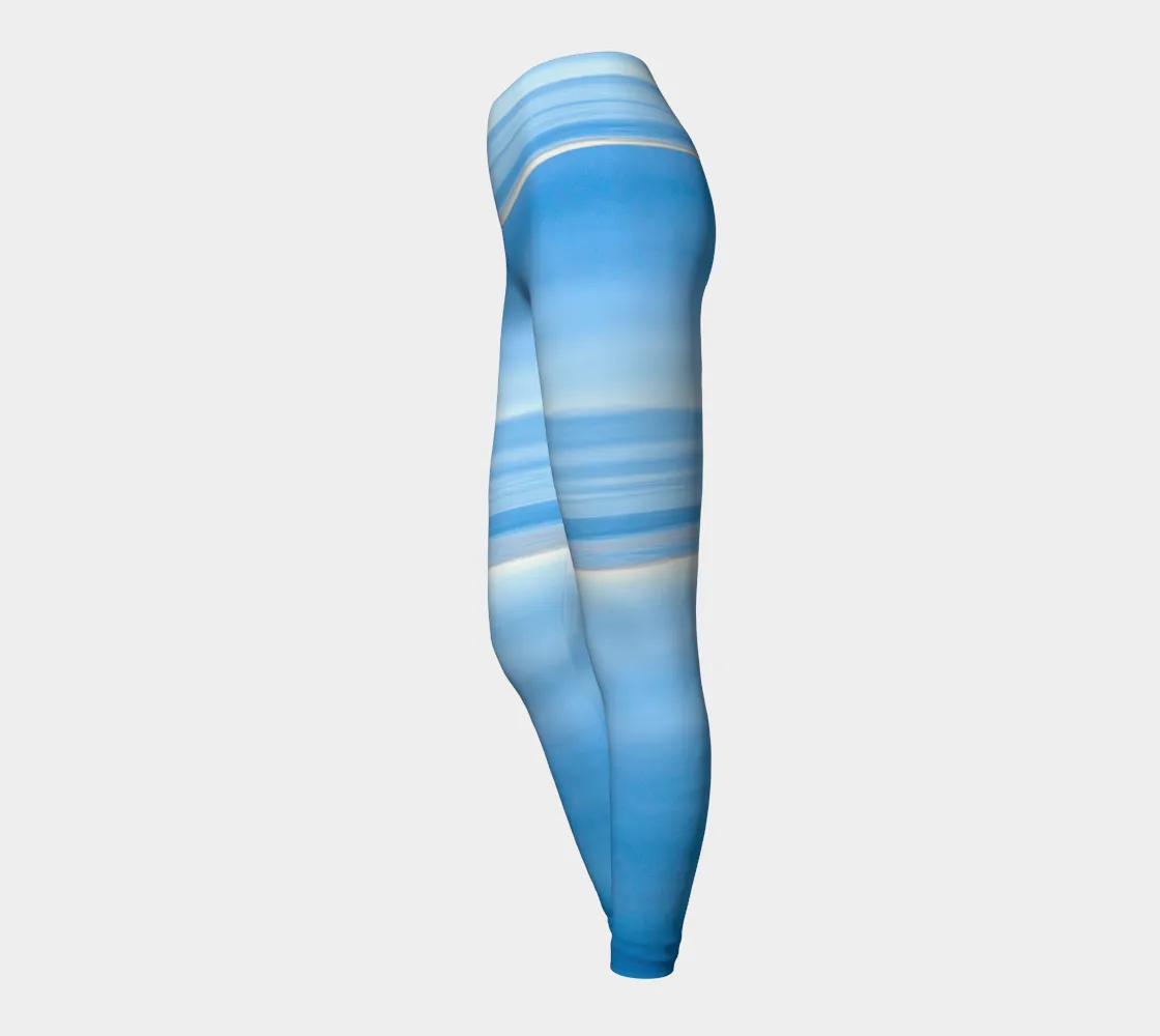 Ocean Blue Yoga Leggings
