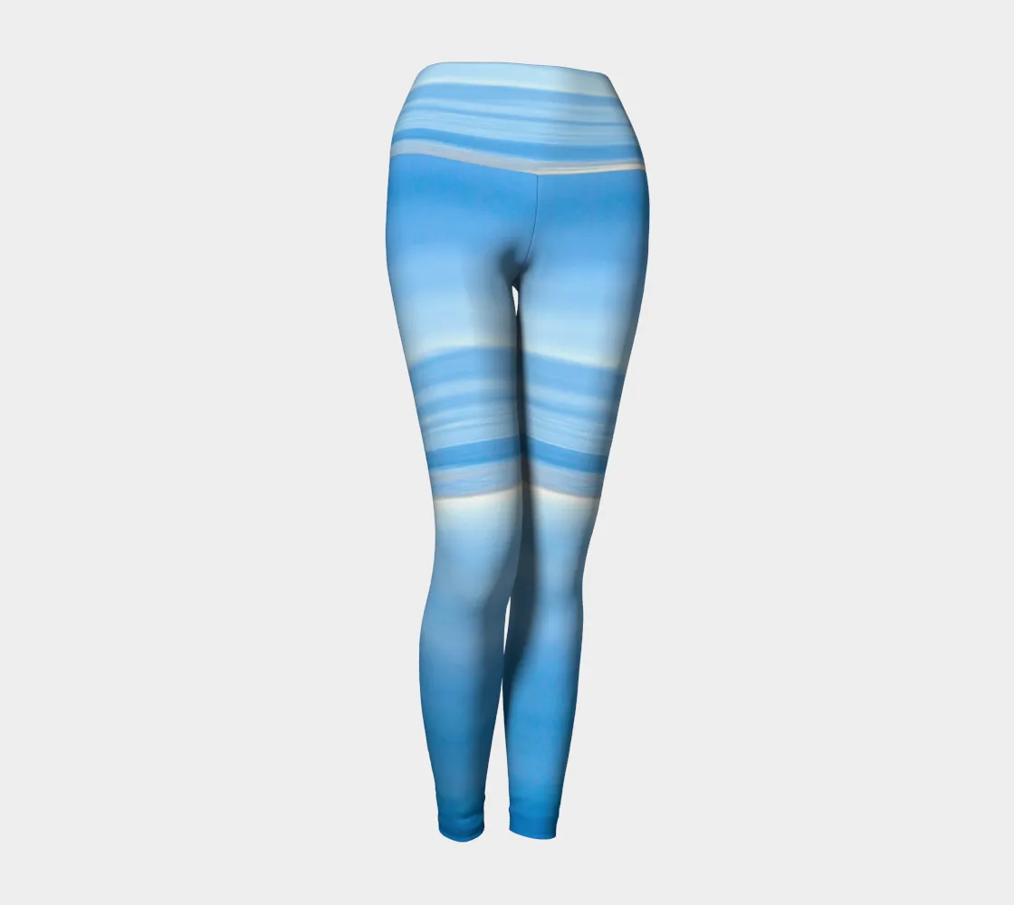 Ocean Blue Yoga Leggings