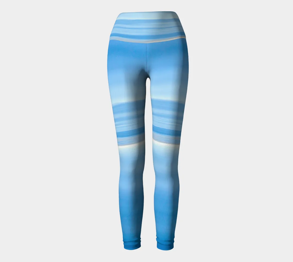 Ocean Blue Yoga Leggings