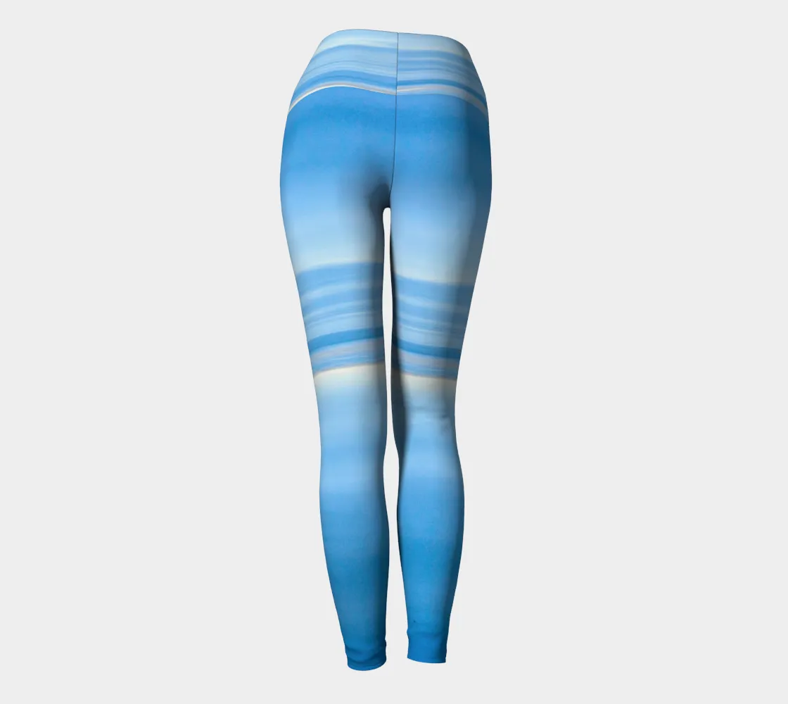 Ocean Blue Yoga Leggings