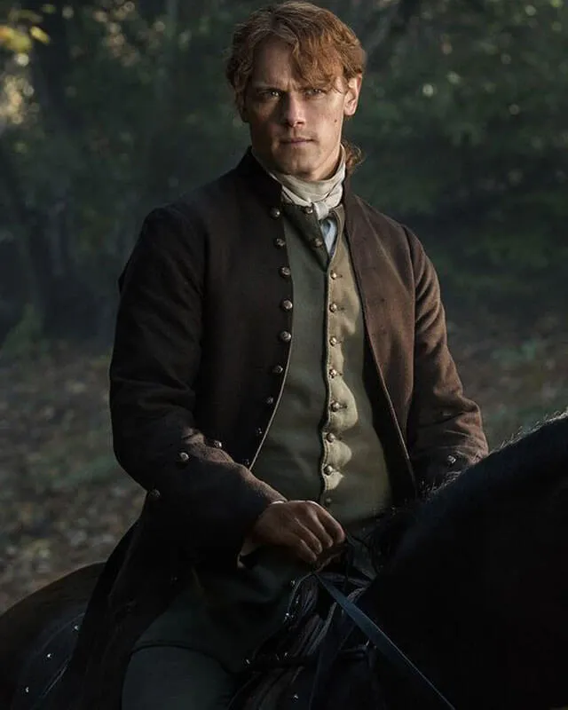 Outlander Jamie Fraser Black Long Coat S04