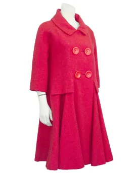 Pink Wool Swing Coat