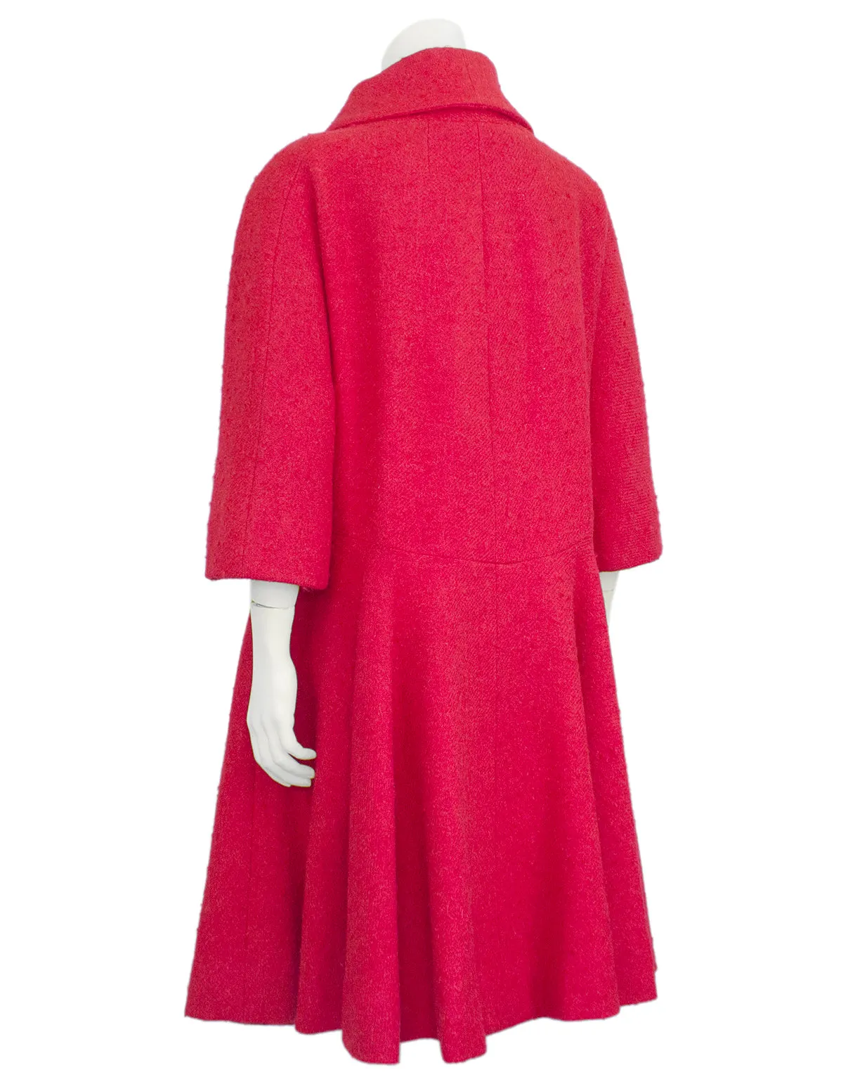 Pink Wool Swing Coat