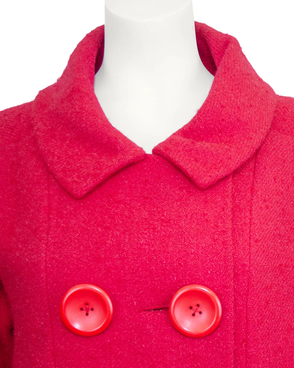 Pink Wool Swing Coat