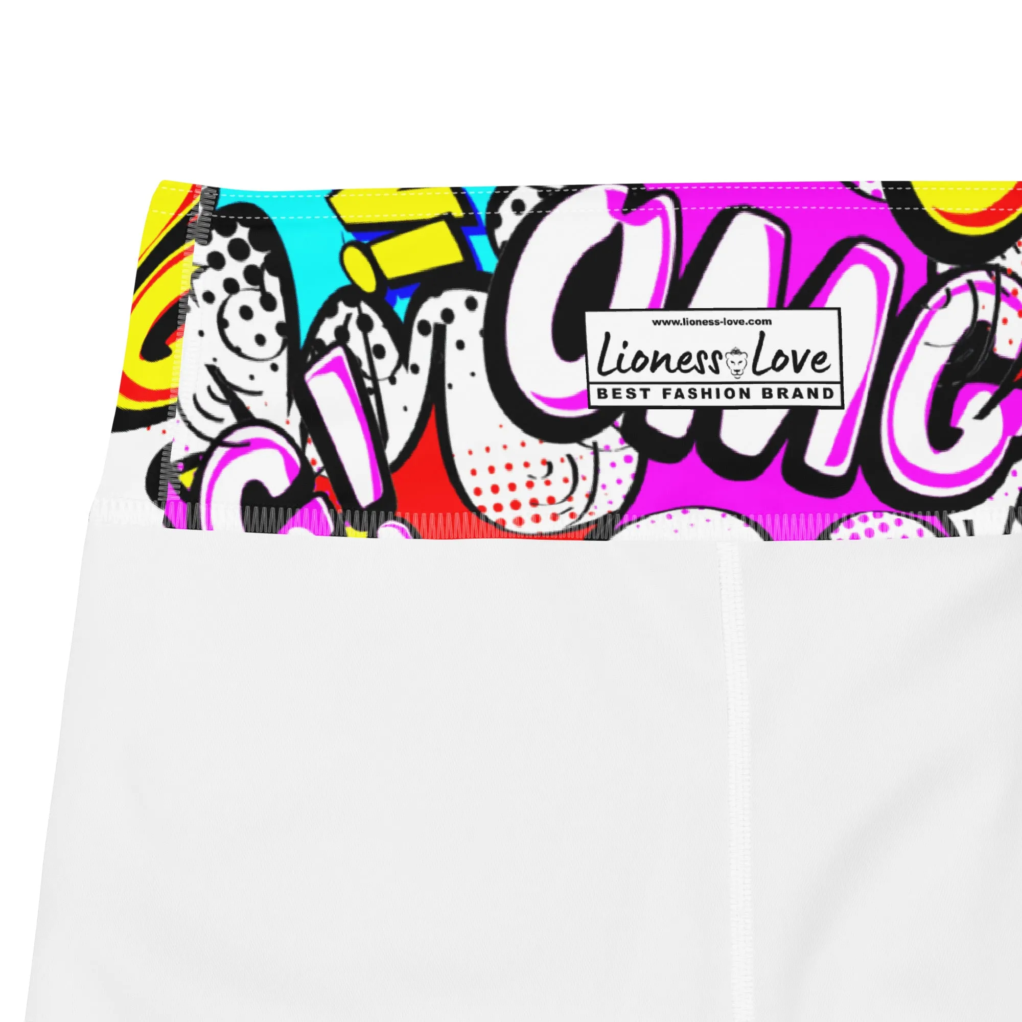 Pop Art Yoga Leggings, lioness-love