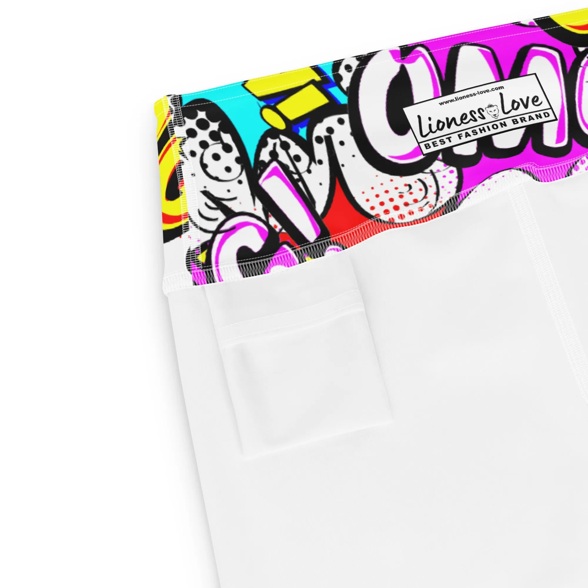 Pop Art Yoga Leggings, lioness-love