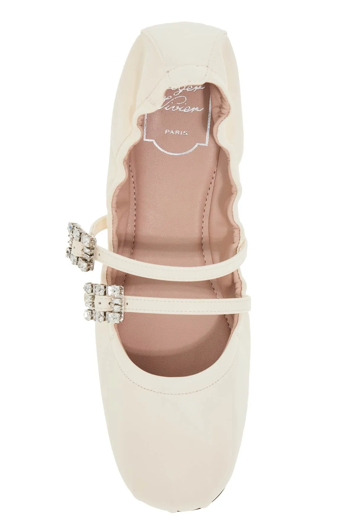 "nappa ballet flats with strass buck