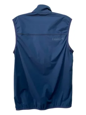 Rabbit Size SM Navy Synthetic Solid Windbreaker Men's Vest