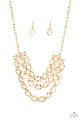 Repeat After Me - Gold Necklace - Paparazzi Accessories