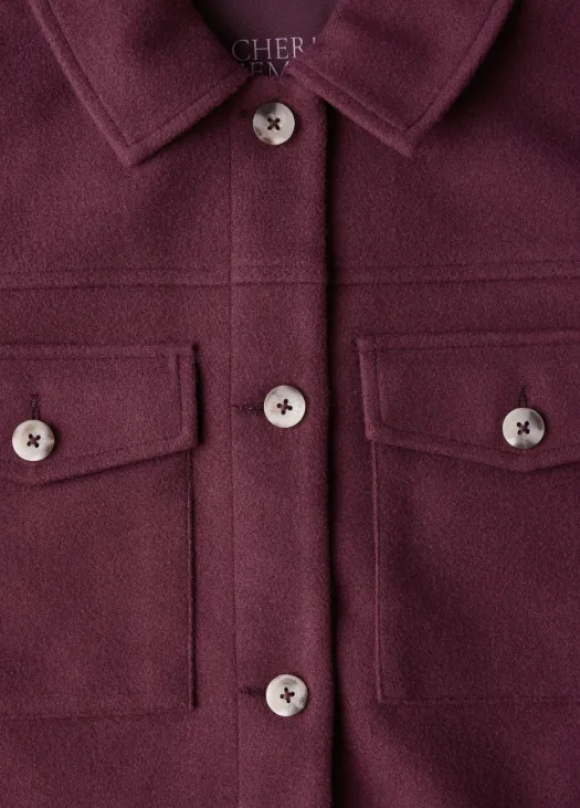 STREET ONE<BR>
Wool Look Jacket<BR>
Mulberry<BR>